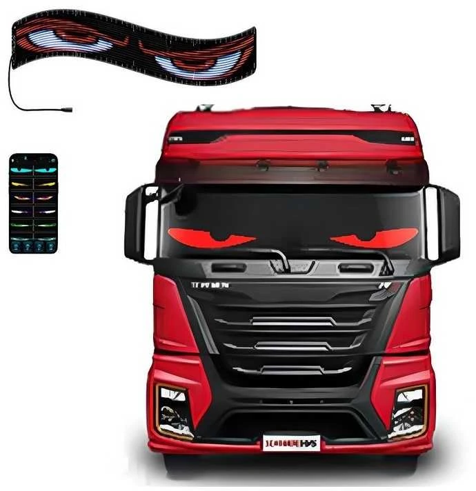 LED švieslentė "velnio akys" 70x173 mm., USB jungtis