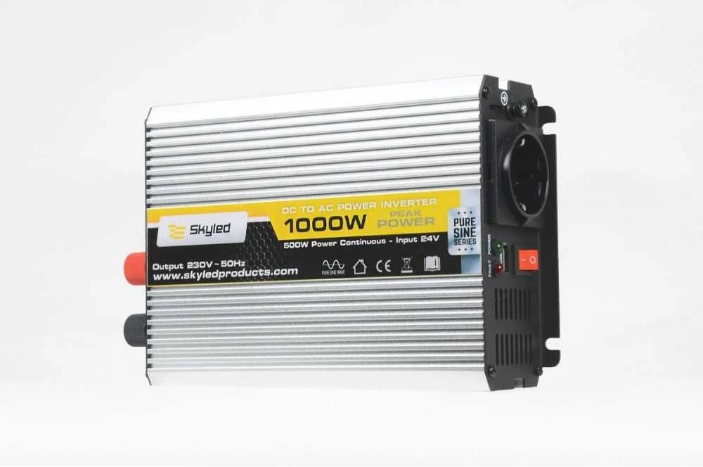 SKYLED Inverteris 1000W, Pilnas Sinusas, 24V → 220V – 2260500242