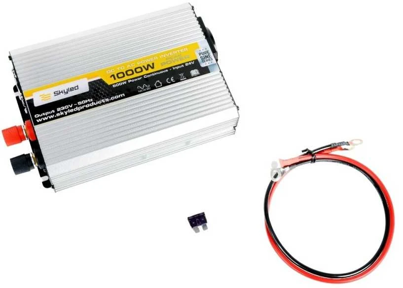 SKYLED Inverteris 1000W, Pilnas Sinusas, 24V → 220V – 2260500242