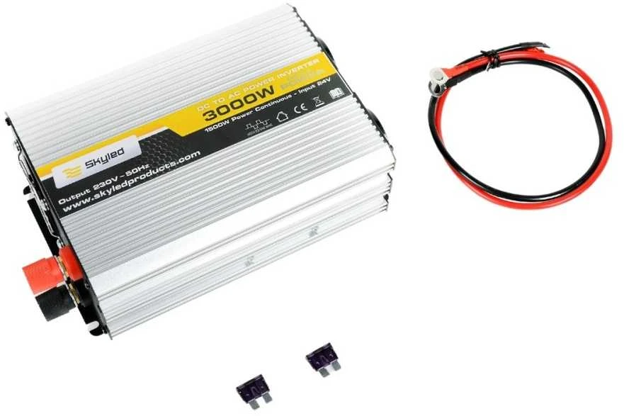 SKYLED Inverteris 3000W su USB, Pilnas Sinusas, 24V → 220V – 226150024