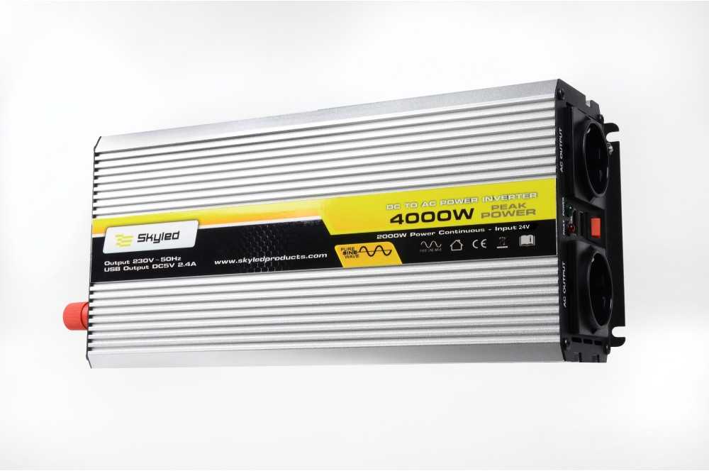 SKYLED Inverteris 4000W, Pilnas Sinusas, 24V → 220V – 2262000242