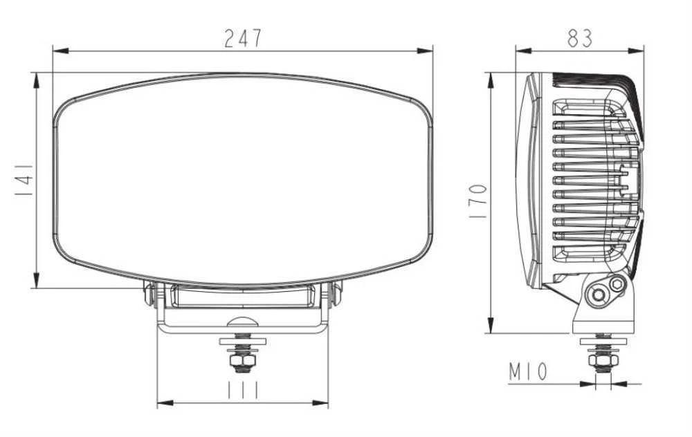 SKYLED JUMBO STELLA FLASH FULL LED tolimų šviesų LED su dangteliu