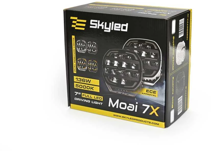 Tolimojo apšvietimo žibintas SKYLED Moai 7X Juodas FI171 (136W, balta ir oranžinė pozicija) R149/R148/R10 - juodas korpusas