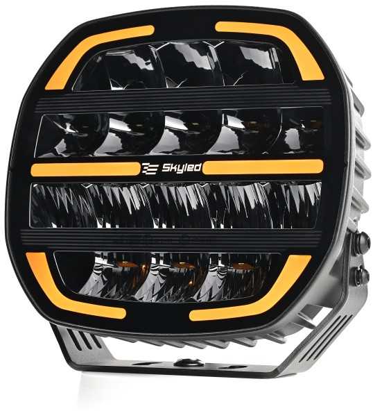 Tolimos šviesos žibintas SKYLED Moai 9X Juodas FI220 (162W balta ir oranžinė pozicija) R149/R148/R10 - juodas korpusas