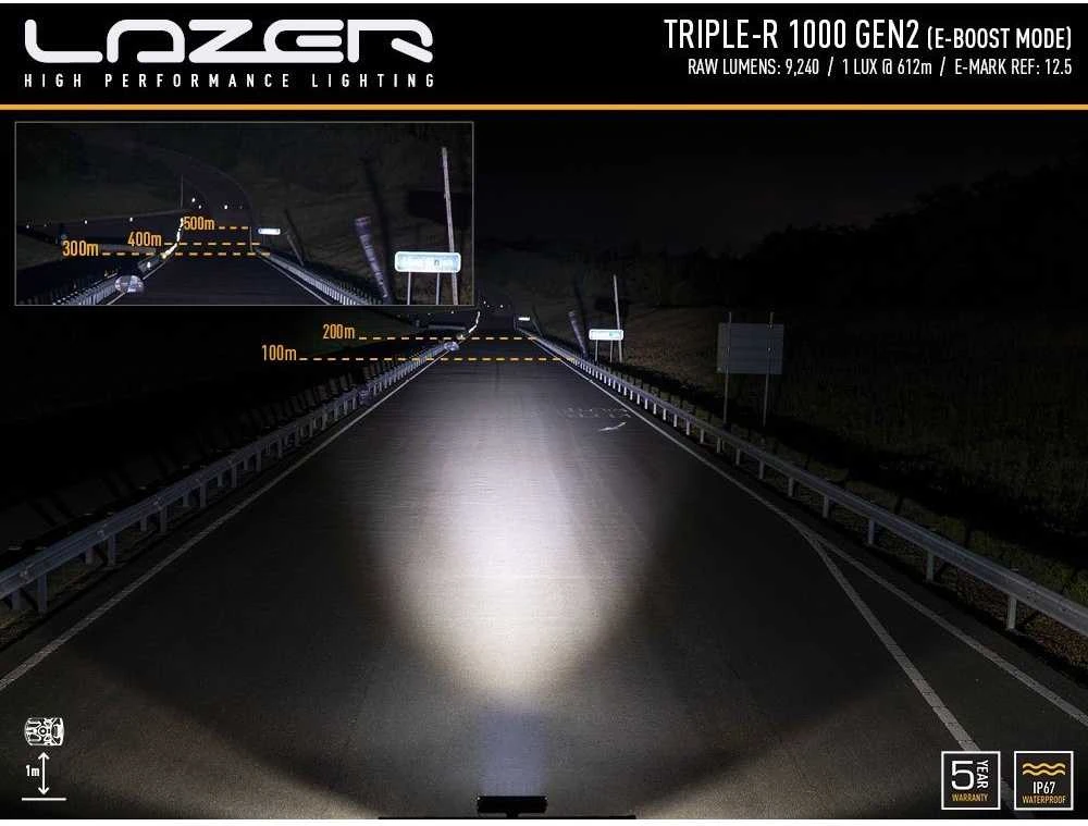Žibintas Lazer Triple-R 1000 (1300R8-G2-B-BCN) LED sertifikuotas