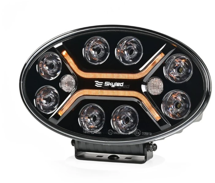 Tolimojo apšvietimo žibintas SKYLED Moai 7X Juodas FI171 (136W, balta ir oranžinė pozicija) R149/R148/R10 - juodas korpusas