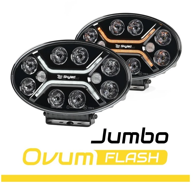 Tolimojo apšvietimo žibintas SKYLED Moai 7X Juodas FI171 (136W, balta ir oranžinė pozicija) R149/R148/R10 - juodas korpusas