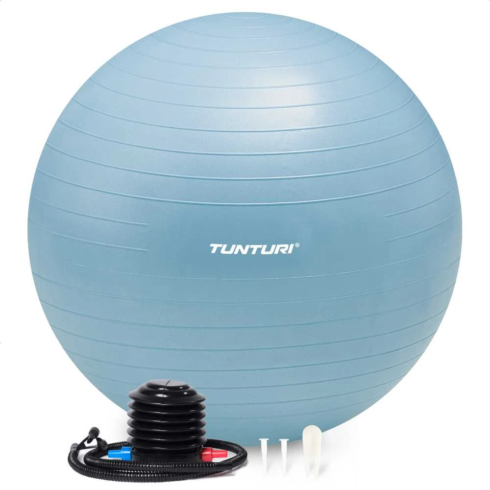 Gimnastikos kamuolys Tunturi Gymball 65–75 cm, Light Mėlyna, Anti Burst (Diametras: 65 cm)