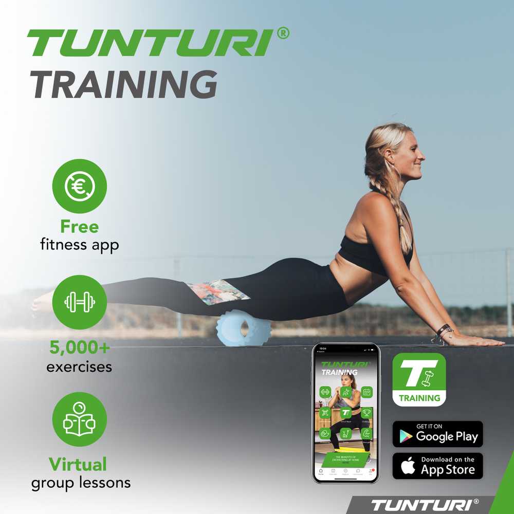 Masažinis Volas Tunturi Yoga Grid Foam Roller, 33 cm (Spalva: Šviesiai mėlyna)
