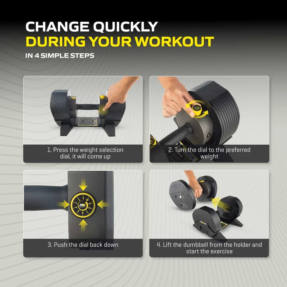 None Adjustable dumbbell TUNTURI MX55 Dumbbell 4.5-24.9kg