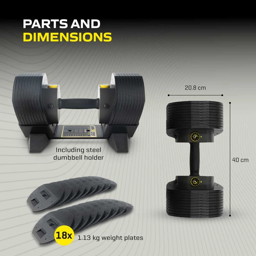 None Adjustable dumbbell TUNTURI MX55 Dumbbell 4.5-24.9kg