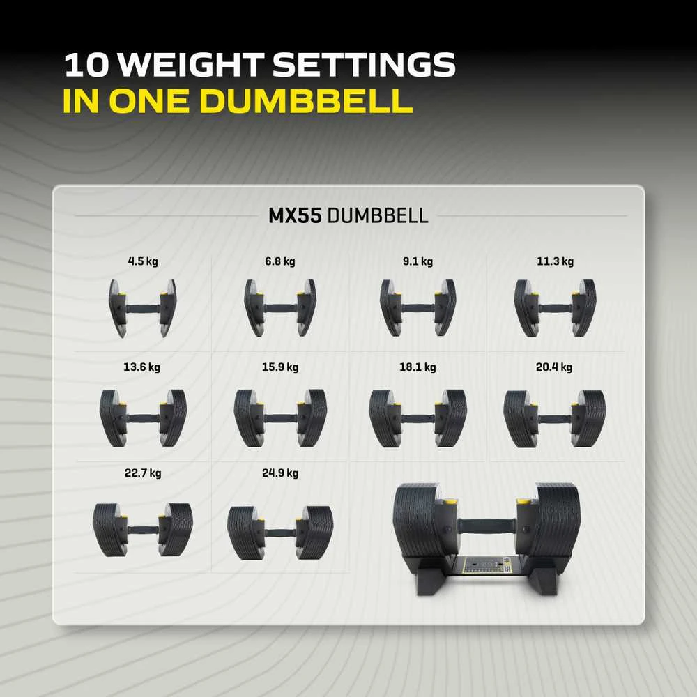 None Adjustable dumbbell TUNTURI MX55 Dumbbell 4.5-24.9kg