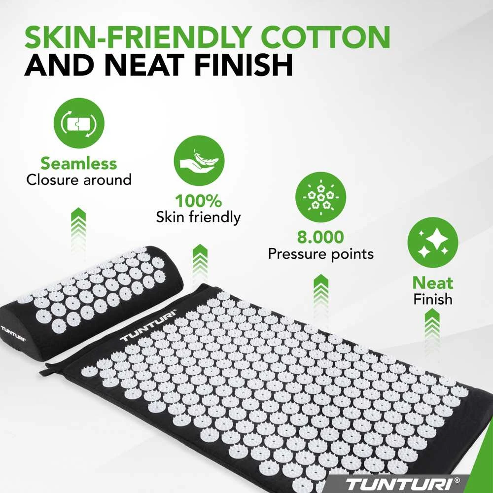 Kilimėlis TUNTURI ACUPRESSURE MAT AND PILLOW Juodas