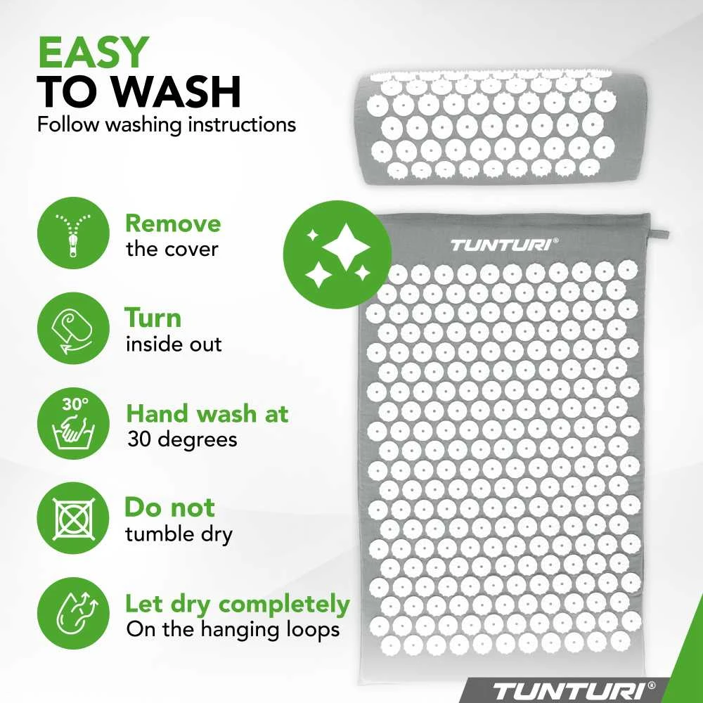 Kilimėlis TUNTURI ACUPRESSURE MAT AND PILLOW Pilkas