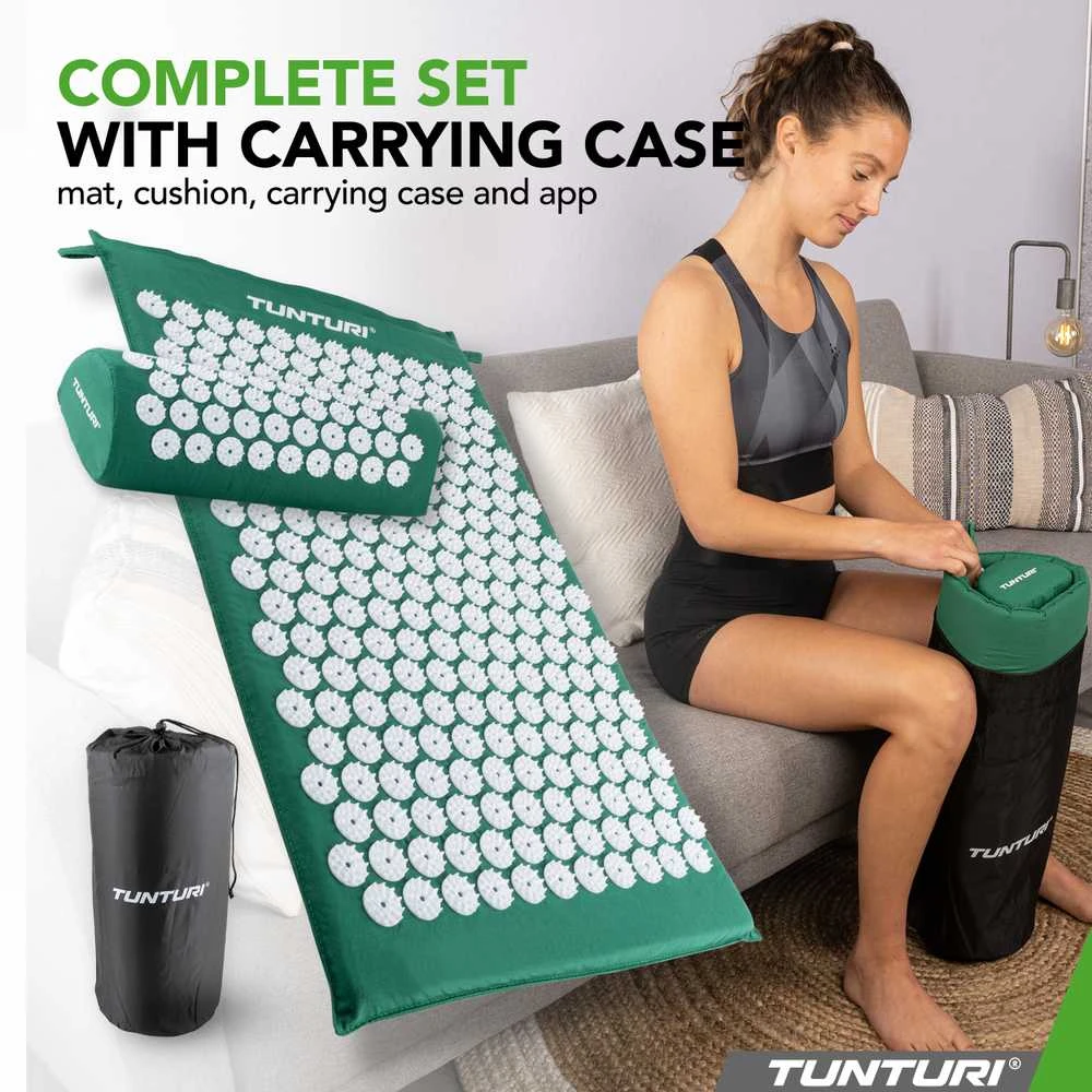 Kilimėlis TUNTURI ACUPRESSURE MAT AND PILLOW Žalias