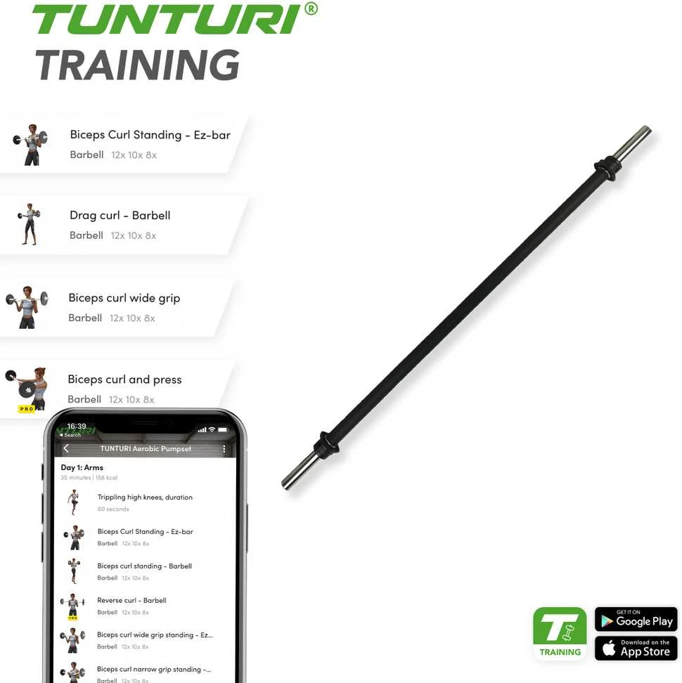 Body pump grifas TUNTURI 130/150cm (Ilgis: 150 cm)