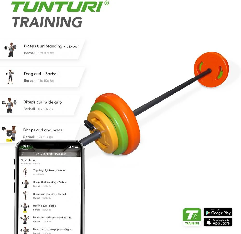Body pump rinkinys TUNTURI 20kg