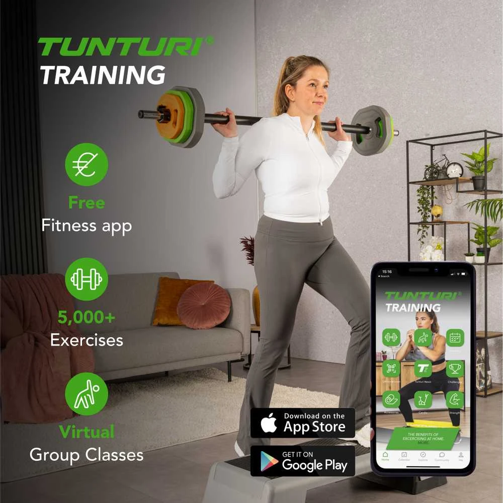 Body pump rinkinys Tunturi Aerobic Pump Set, 20 kg, Rubber