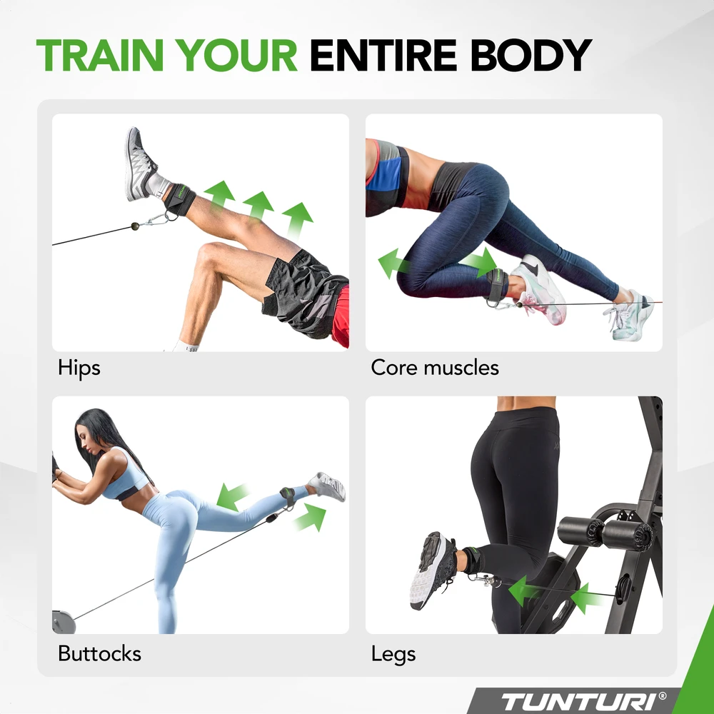 Čiurnos dirželis TUNTURI Ankle Strap Juodas