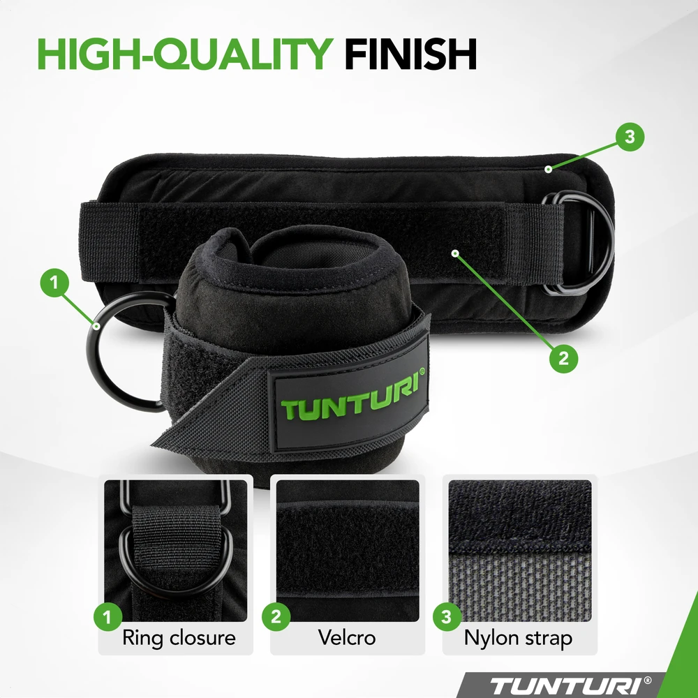 Čiurnos dirželis TUNTURI Ankle Strap Juodas