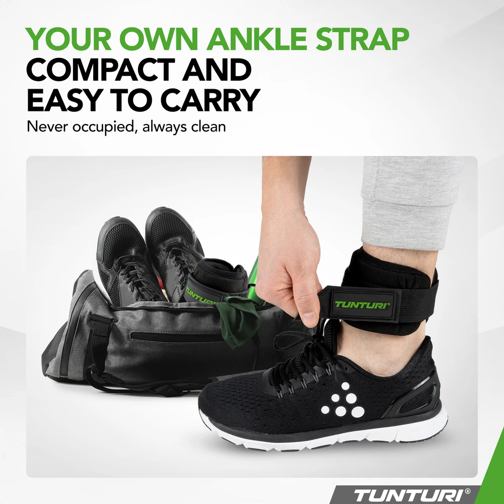 Čiurnos dirželis TUNTURI Ankle Strap Juodas