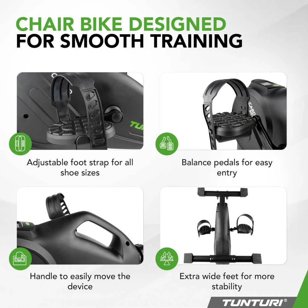 Dviratis treniruoklis Tunturi Cardio Fit M40 Minibike Magnetic + App