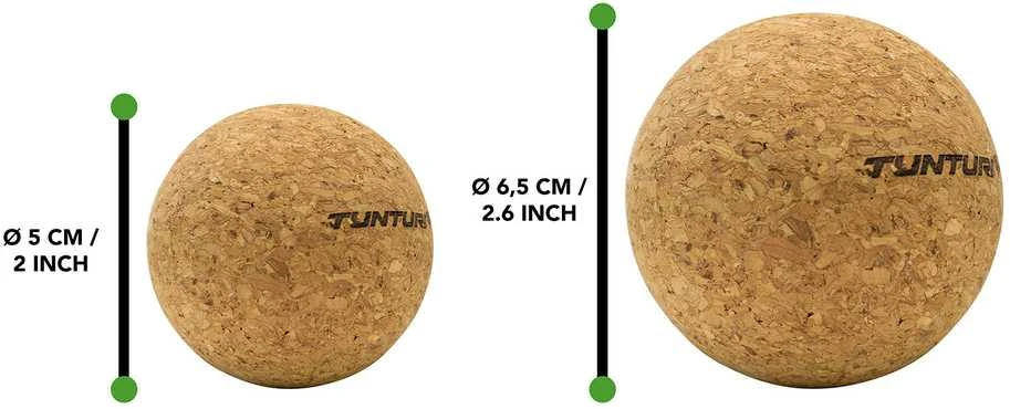 Masažinių kamuoliukų rinkinys TUNTURI Cork Ball