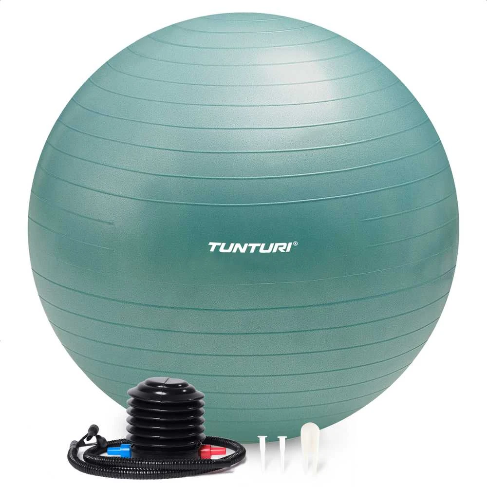 Gimnastikos kamuolys Tunturi Gymball 65–90 cm, Petrol, Anti Burst (Diametras: 65 cm)