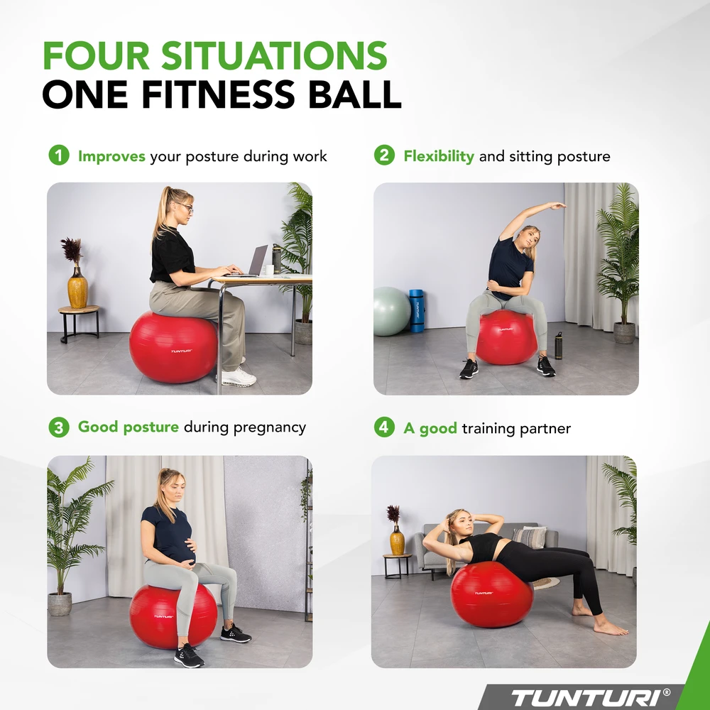 Tunturi Gymball 75cm, raudona