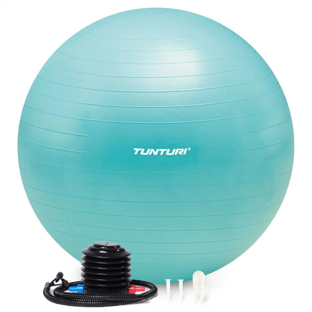 Gimnastikos kamuolys Tunturi Gymball 65–75 cm, Turquoise, Anti Burst (Diametras: 75 cm)