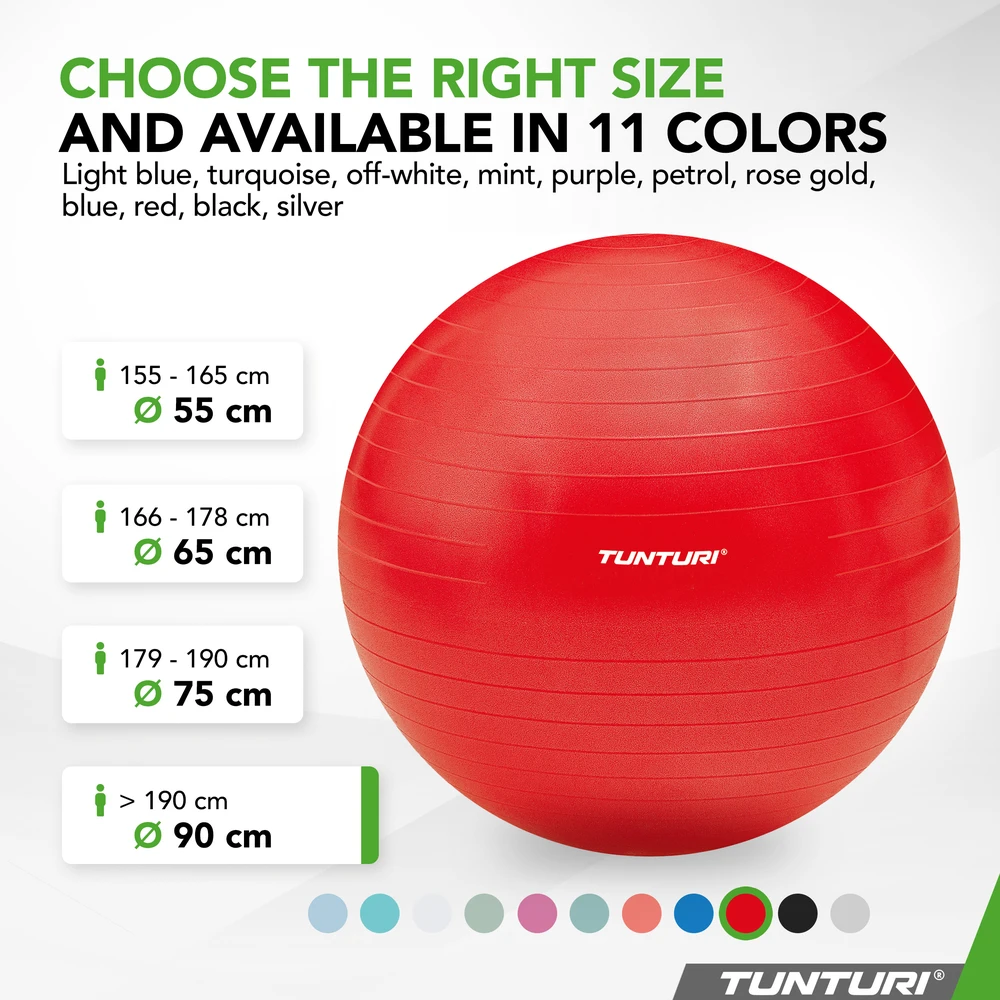 None Tunturi Gymball 90cm, raudona