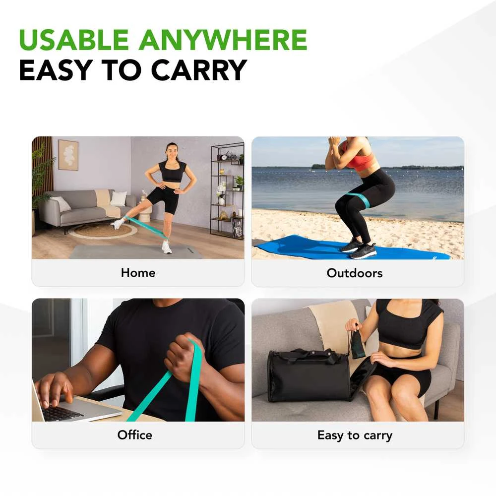 Elastinių pasipriešinimo juostų rinkinys TUNTURI Mini Resistance Band Set, 4 vnt.