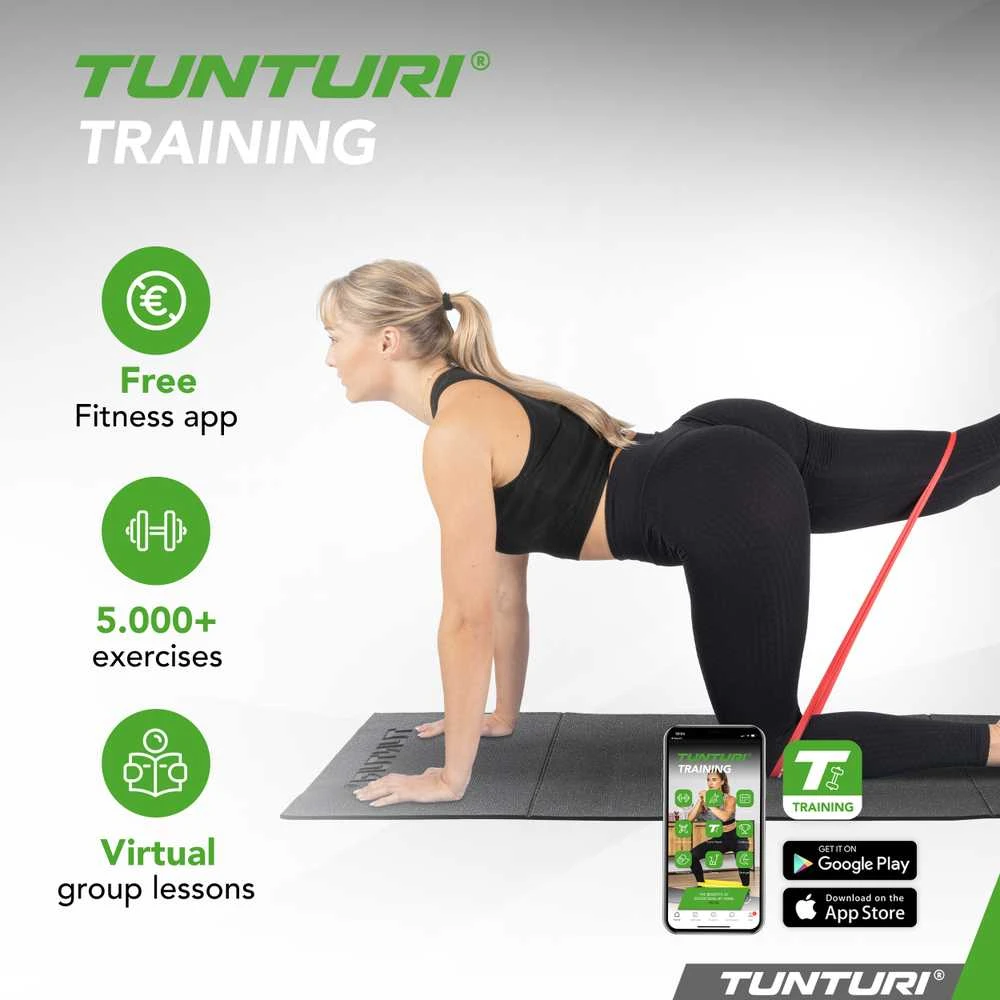 Sportinis kilimėlis Tunturi Outdoor Fitness Mat PVC, 121 x 60 x 0,6 cm, juodas