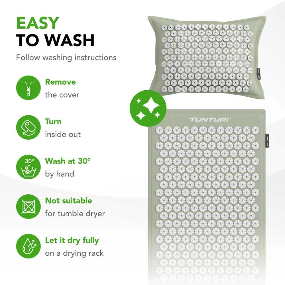 Kilimėlis TUNTURI PRO ACUPRESSURE MAT AND PILLOW MINT