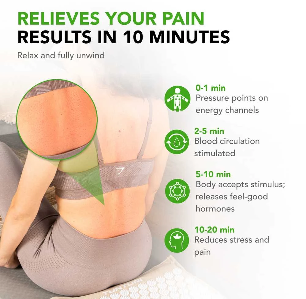 Kilimėlis TUNTURI PRO ACUPRESSURE MAT AND PILLOW BEIGE