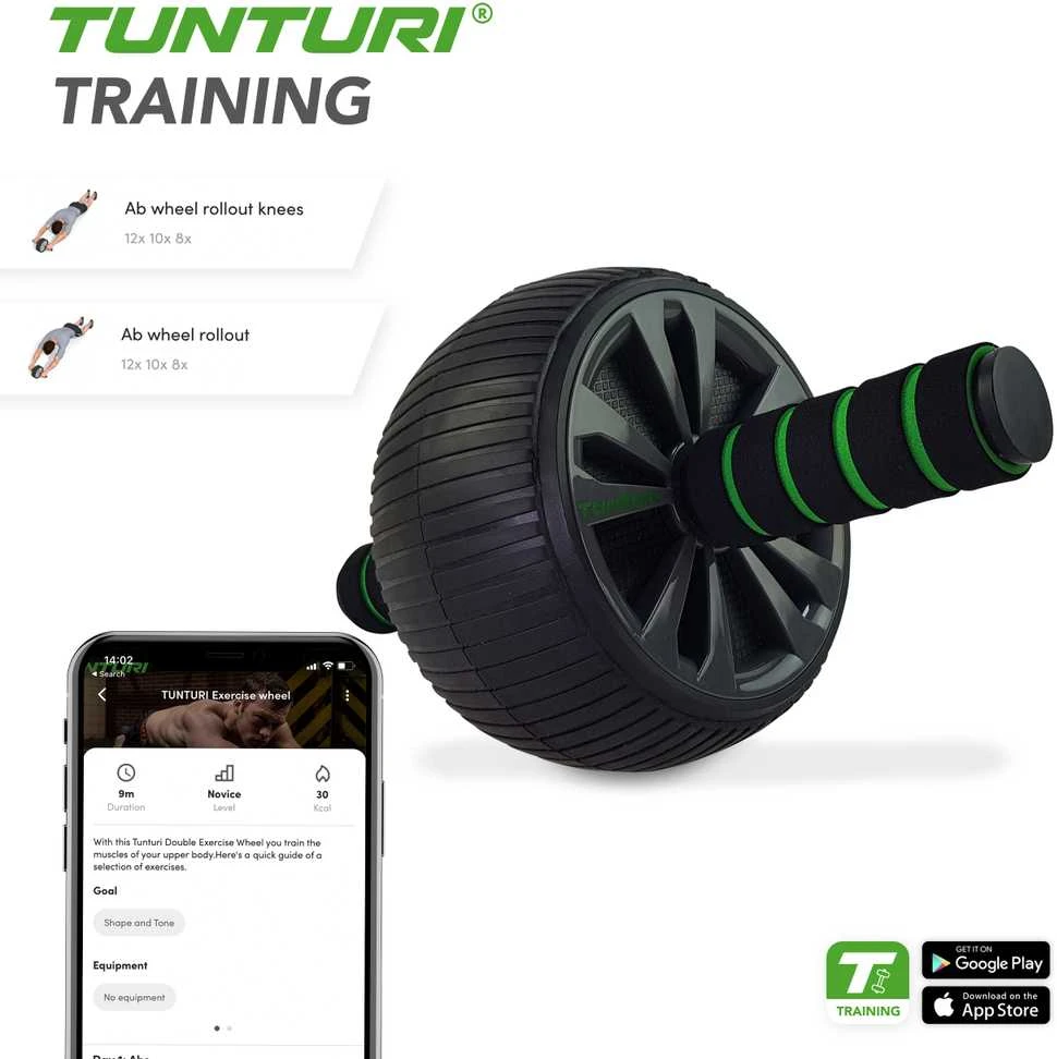 Gimnastikos ratukas TUNTURI PRO WHEEL DELUXE