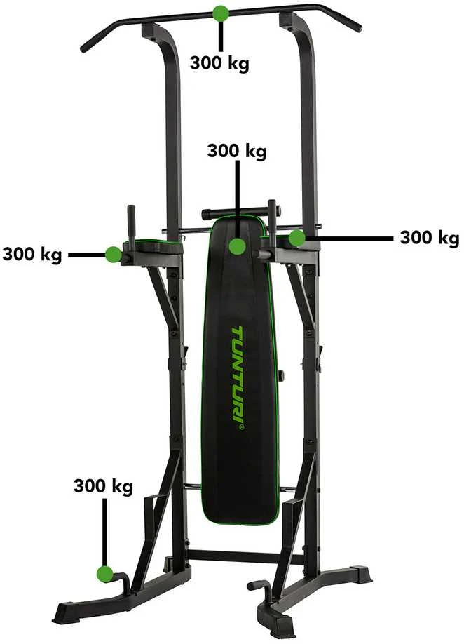 Lygiagretės su skersiniu TUNTURI Power Tower PT60