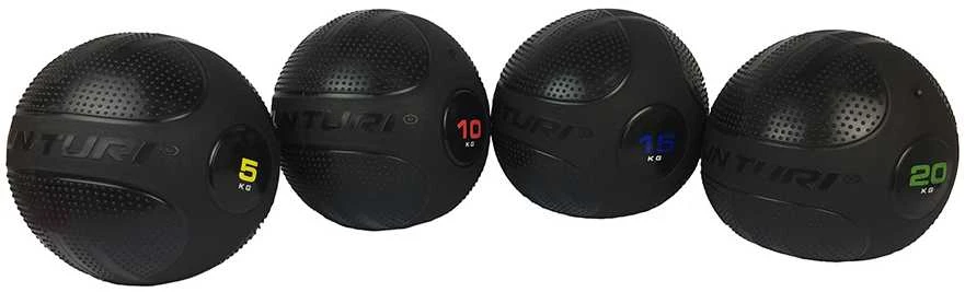 Pasunktintas kamuolys TUNTURI Slam Ball 5-20kg (Svoris: 10 kg)