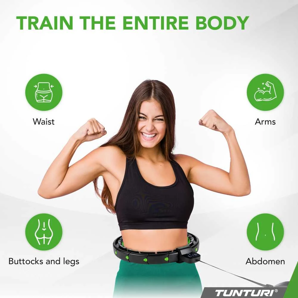 Reguliuojamas lankas Tunturi Smart Adjustable Hula Hoop, Incl. Ekranas