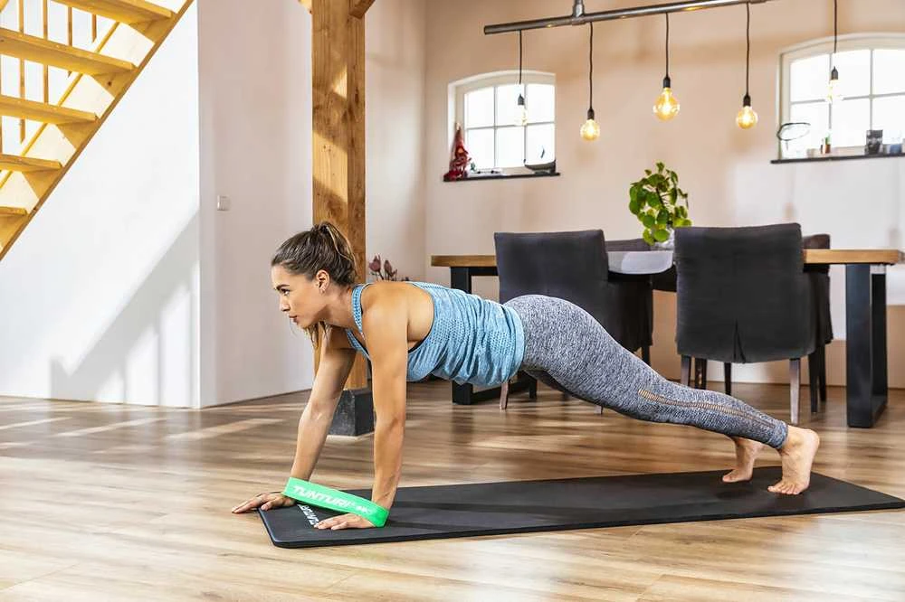 Mini treniruočių juostos TUNTURI CENTURI TEXTILE RESISTANCE BAND RINKINYS, 3 vnt.