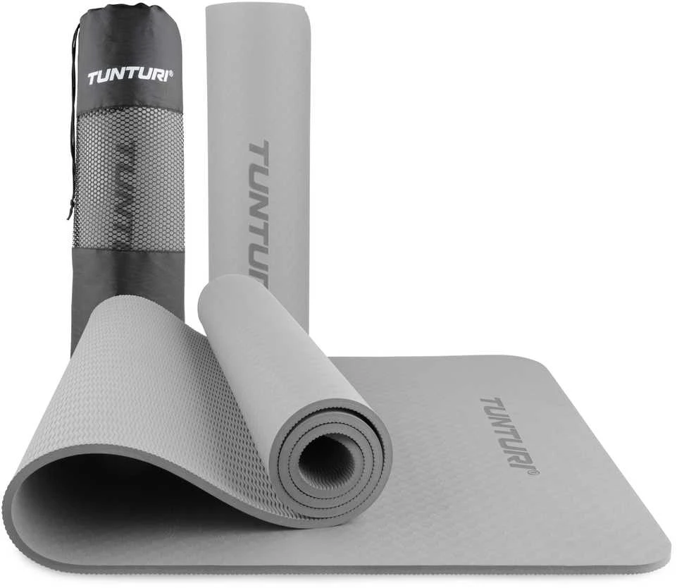 Jogos kilimėlis TUNTURI YOGA & FITNESS MAT, 8 mm, Pilkas
