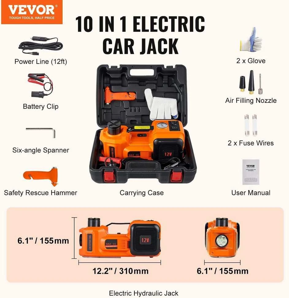 VEVOR Elektrinė hidraulinė automobilio kėliklio pompa 5T