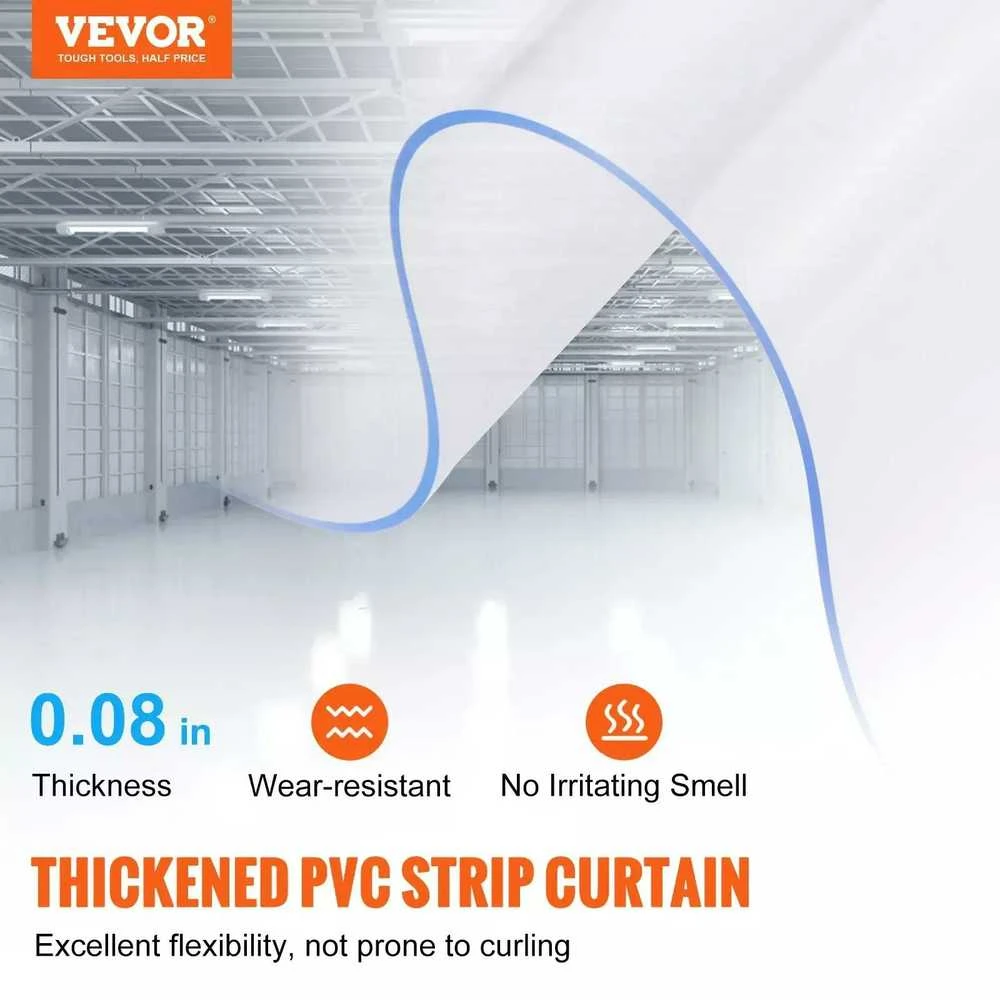 VEVOR PVC juostinės durys 122 x 244 cm šaldytuvui