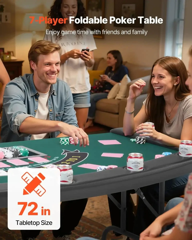 VEVOR Pokerio stalas 7 žaidėjams