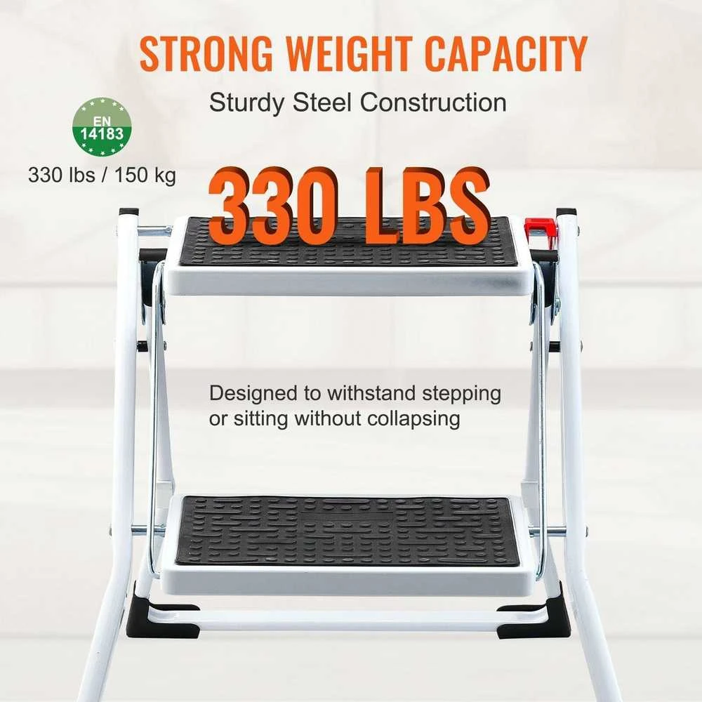 VEVOR Dviejų pakopų kopėčios, 150 kg talpa