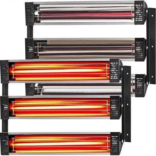 VEVOR Infraraudonųjų spindulių šildytuvas dažymo kabinoms, 2 komplektai, 3000W