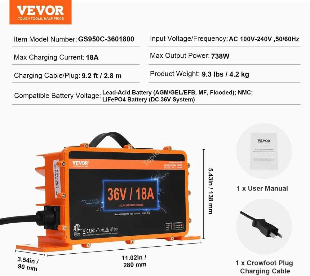VEVOR Hibridinis saulės inverteris kroviklis 5500W 230V su 100A MPPT