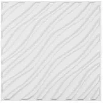 VEVOR 3D sienų plokštės 12 vnt. baltos PVC