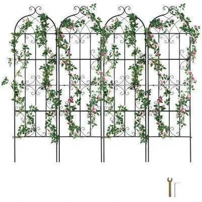 VEVOR 4 dalių metalinis sodo groteles 180x51 cm