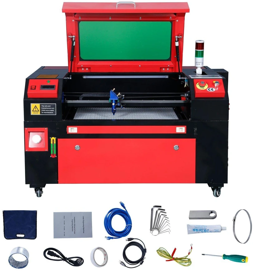 VEVOR 60W CO2 lazerinis graviravimo įrenginys 400x600 mm darbinis stalas